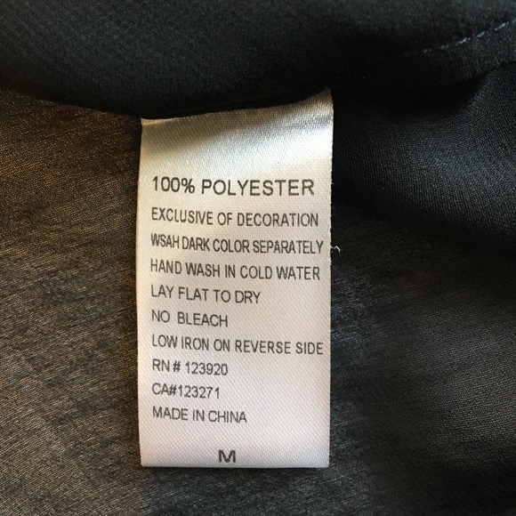 Gorgeous LA Made sheer black top with chain trim - Picture 7 of 7